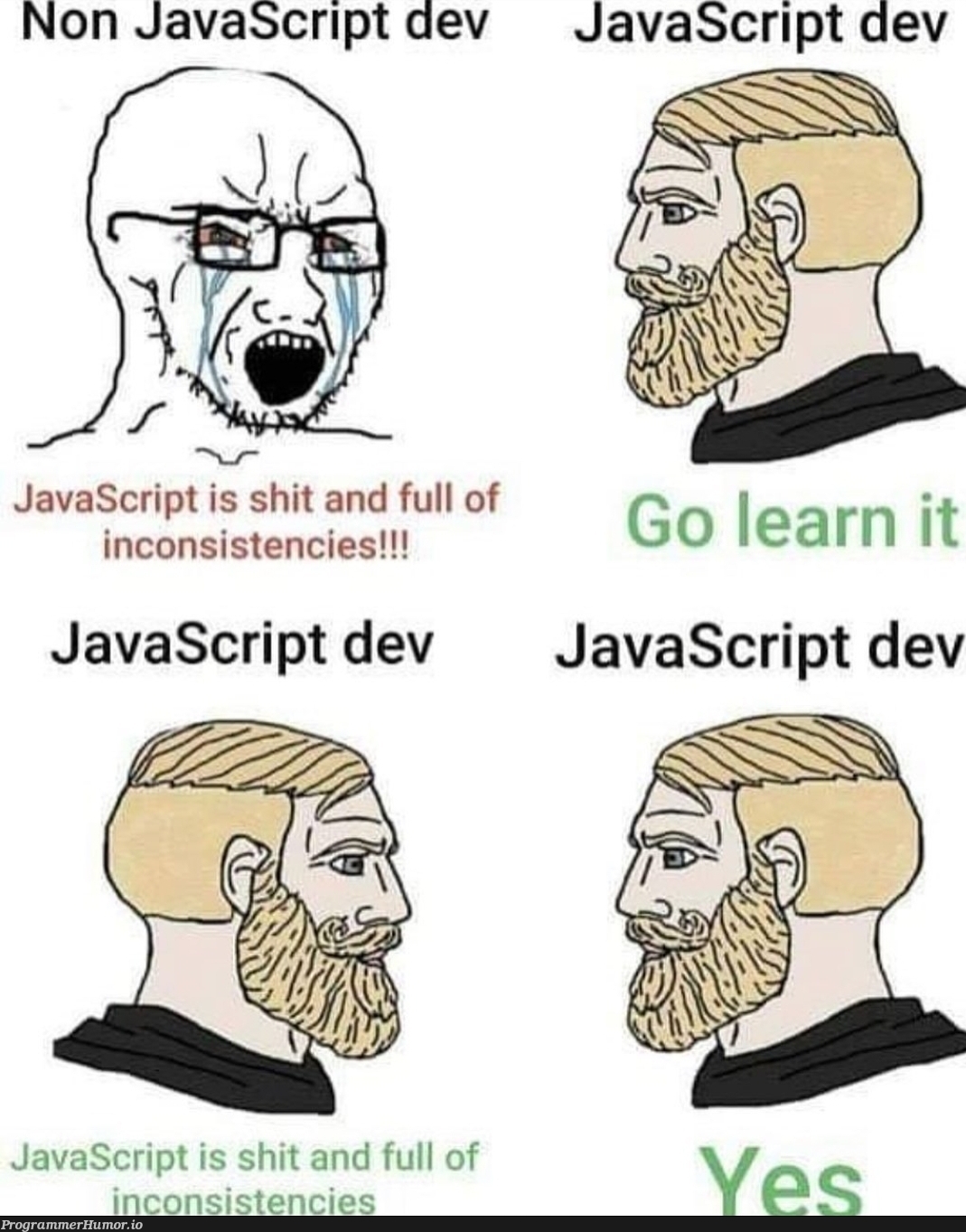 Typescript gang | javascript-memes, java-memes, javascript dev-memes, typescript-memes, IT-memes | ProgrammerHumor.io