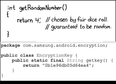 Samsung is a big fan of xkcd (from s6 MtpApplication.apk) | android-memes, random-memes, class-memes, public-memes, encryption-memes | ProgrammerHumor.io