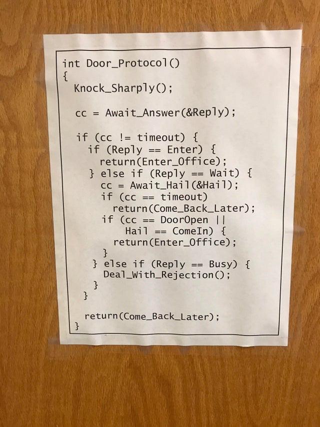 How programmers put a do not disturb sign | programmer-memes, program-memes | ProgrammerHumor.io