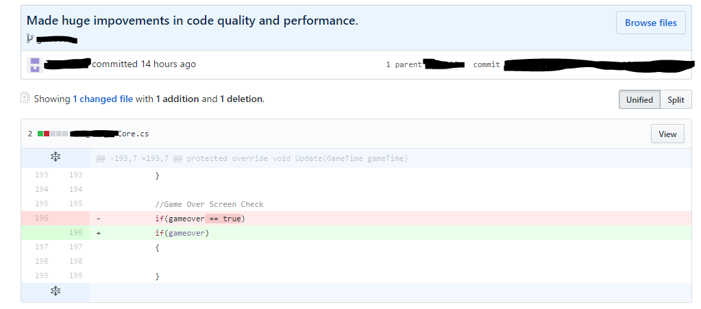 Huge improvements in both code quality and performance. | code-memes, performance-memes, bot-memes, cs-memes | ProgrammerHumor.io