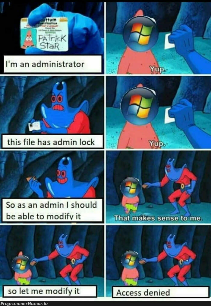 Gotta love Microsoft | loc-memes, lock-memes, microsoft-memes, IT-memes | ProgrammerHumor.io