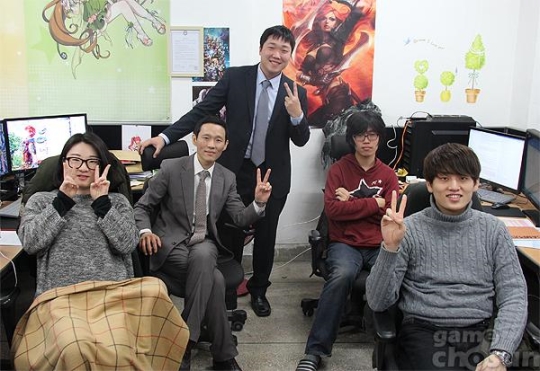 Picture of Korean mobile game startup. Can you spot the main programmer? | programmer-memes, program-memes, startup-memes | ProgrammerHumor.io