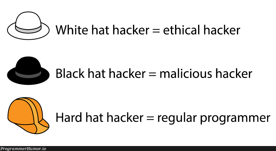 The different types of hackers | programmer-memes, hacker-memes, program-memes | ProgrammerHumor.io