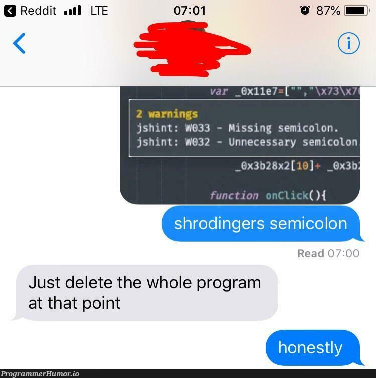 sometimes sharing is caring | program-memes, function-memes, cli-memes, reddit-memes, semicolon-memes | ProgrammerHumor.io