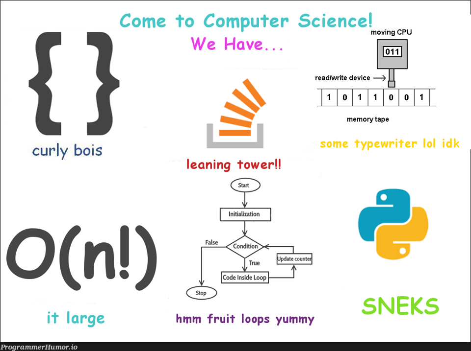 Sneks | computer-memes, computer science-memes, loops-memes, oop-memes, url-memes, curl-memes, IT-memes | ProgrammerHumor.io