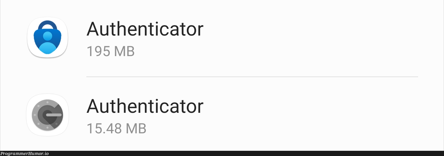 Microsoft Authenticator vs. Google Authenticator | google-memes, microsoft-memes | ProgrammerHumor.io