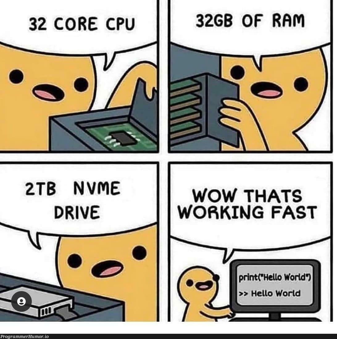 I was annoyed how outdated that meme was, I bumped up the specs a bit | date-memes, cs-memes | ProgrammerHumor.io