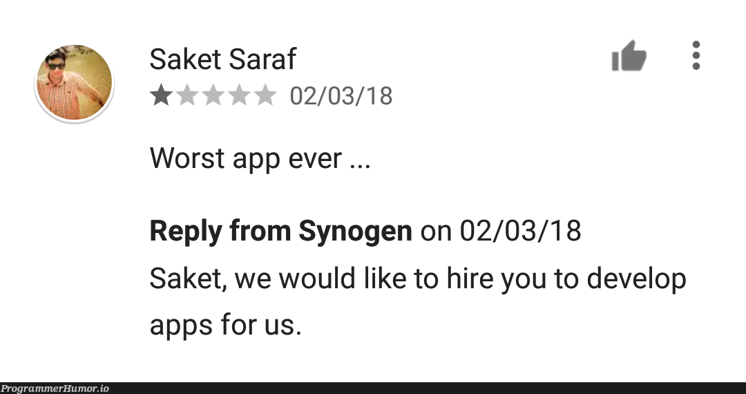 Worst app ever | ProgrammerHumor.io