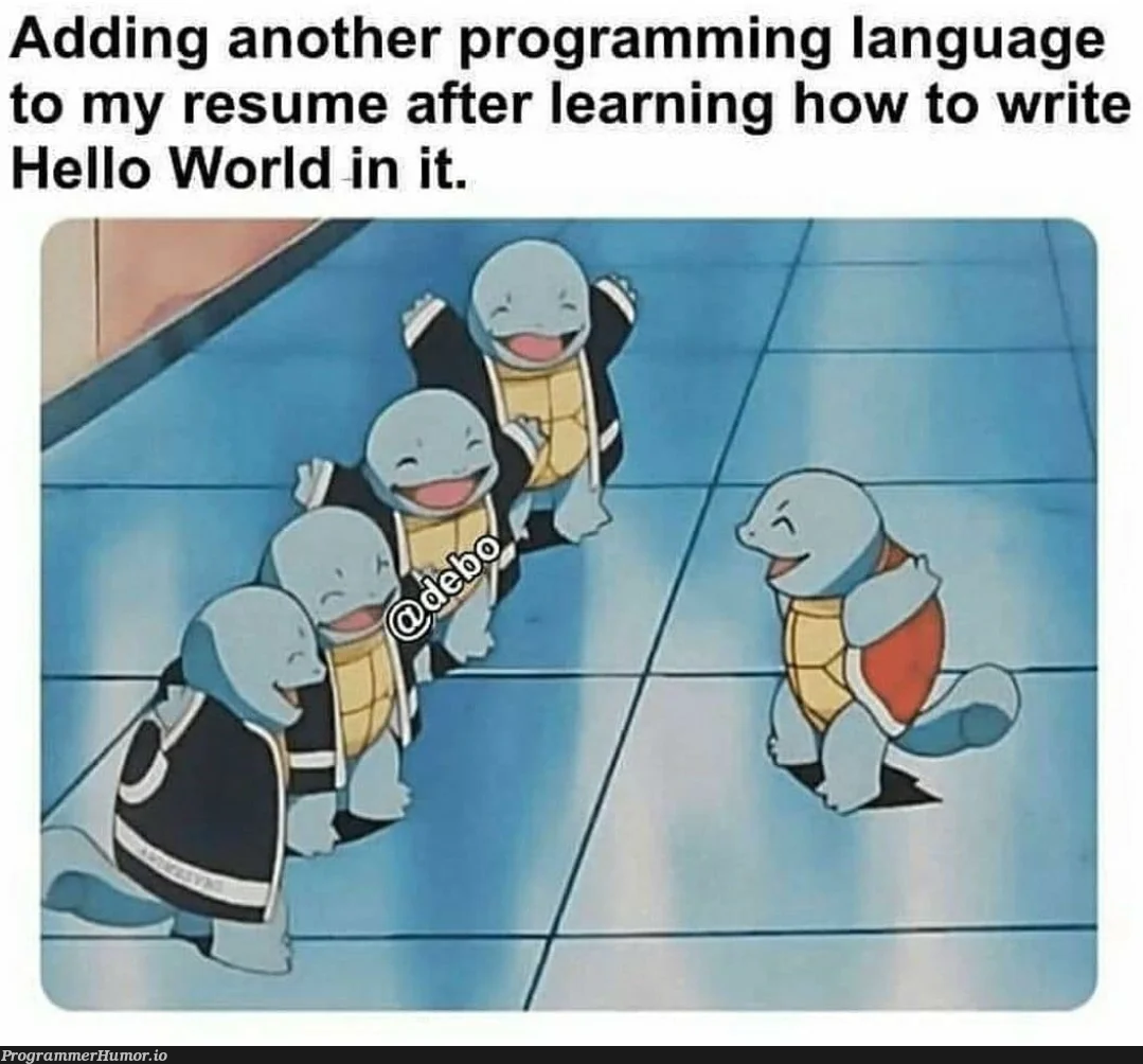 I know 7 programming languages | programming-memes, program-memes, language-memes, programming language-memes | ProgrammerHumor.io