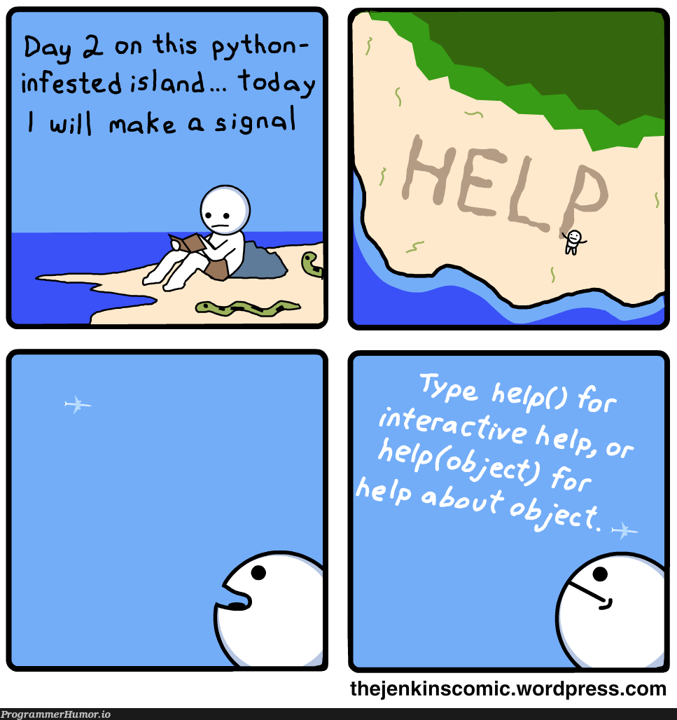 help | python-memes, wordpress-memes, jenkins-memes | ProgrammerHumor.io