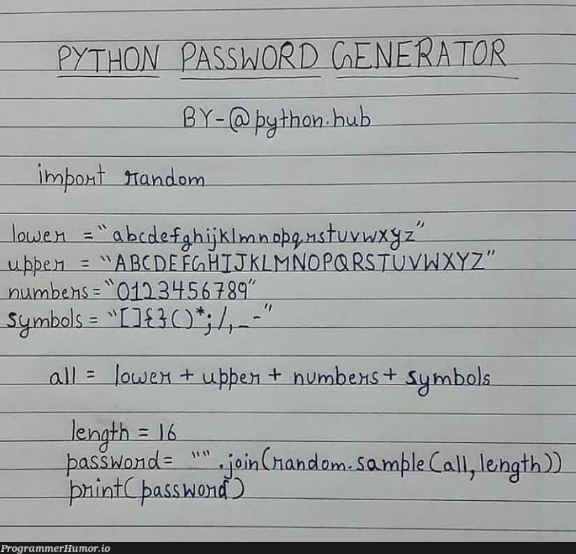 Seen this on Instagram | python-memes, password-memes, c-memes | ProgrammerHumor.io