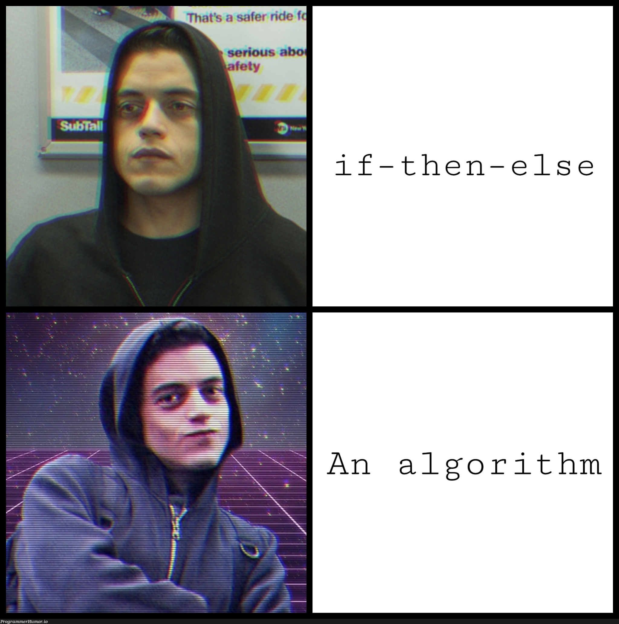 What we do vs what we say we do. | algorithm-memes, ML-memes | ProgrammerHumor.io