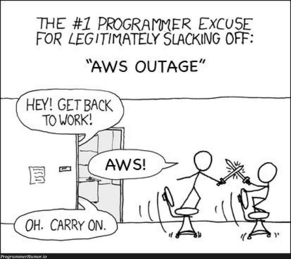 S3 outage | programmer-memes, program-memes, aws-memes, slack-memes, git-memes | ProgrammerHumor.io