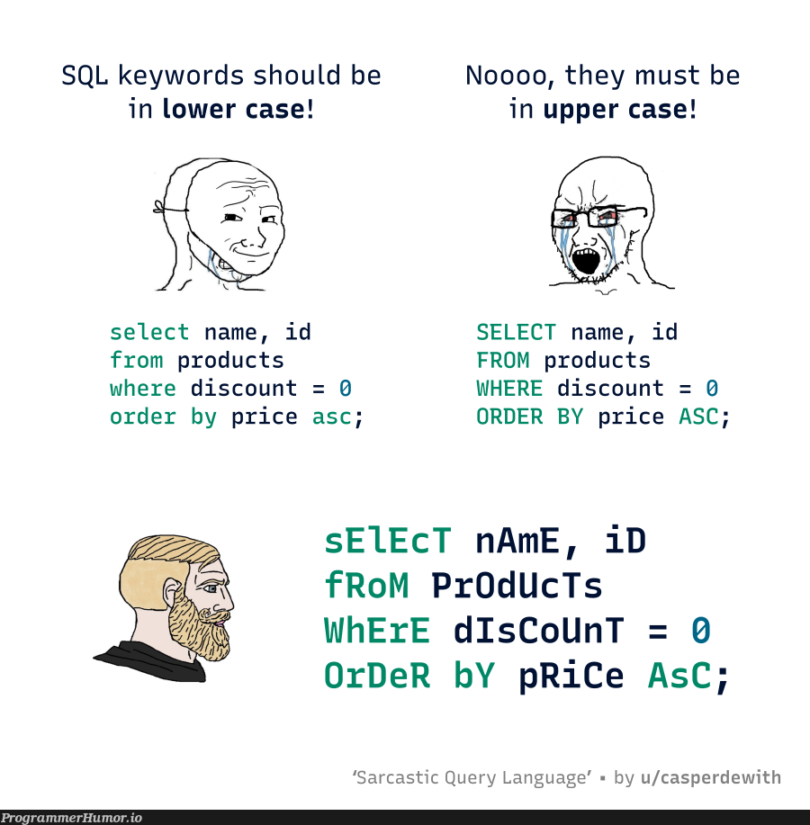 Sarcastic Query Language | sql-memes, rds-memes, query-memes, language-memes, product-memes | ProgrammerHumor.io