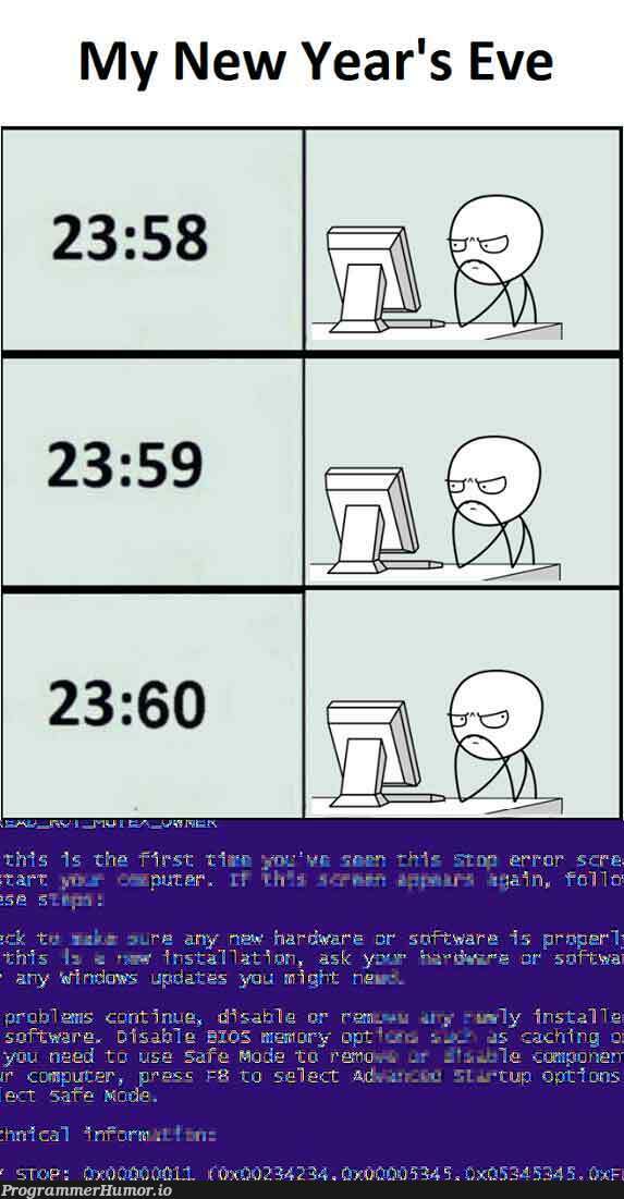 Programmer's New Year's Eve [FIXED] | programmer-memes, program-memes, fix-memes | ProgrammerHumor.io