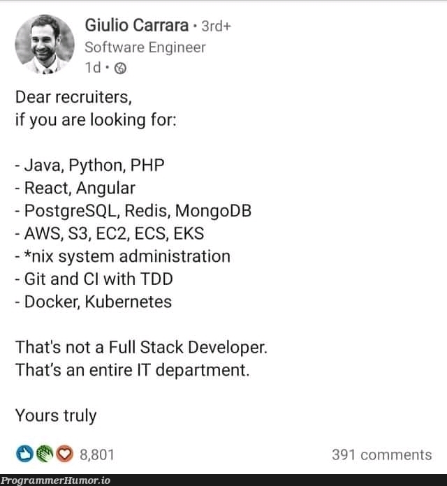 True indeed | developer-memes, software-memes, php-memes, java-memes, python-memes, engineer-memes, software engineer-memes, stack-memes, aws-memes, react-memes, git-memes, sql-memes, angular-memes, mongodb-memes, postgresql-memes, docker-memes, recruiters-memes, recruit-memes, mongo-memes, postgres-memes, IT-memes, redis-memes, kubernetes-memes, cs-memes, comment-memes, full stack-memes | ProgrammerHumor.io