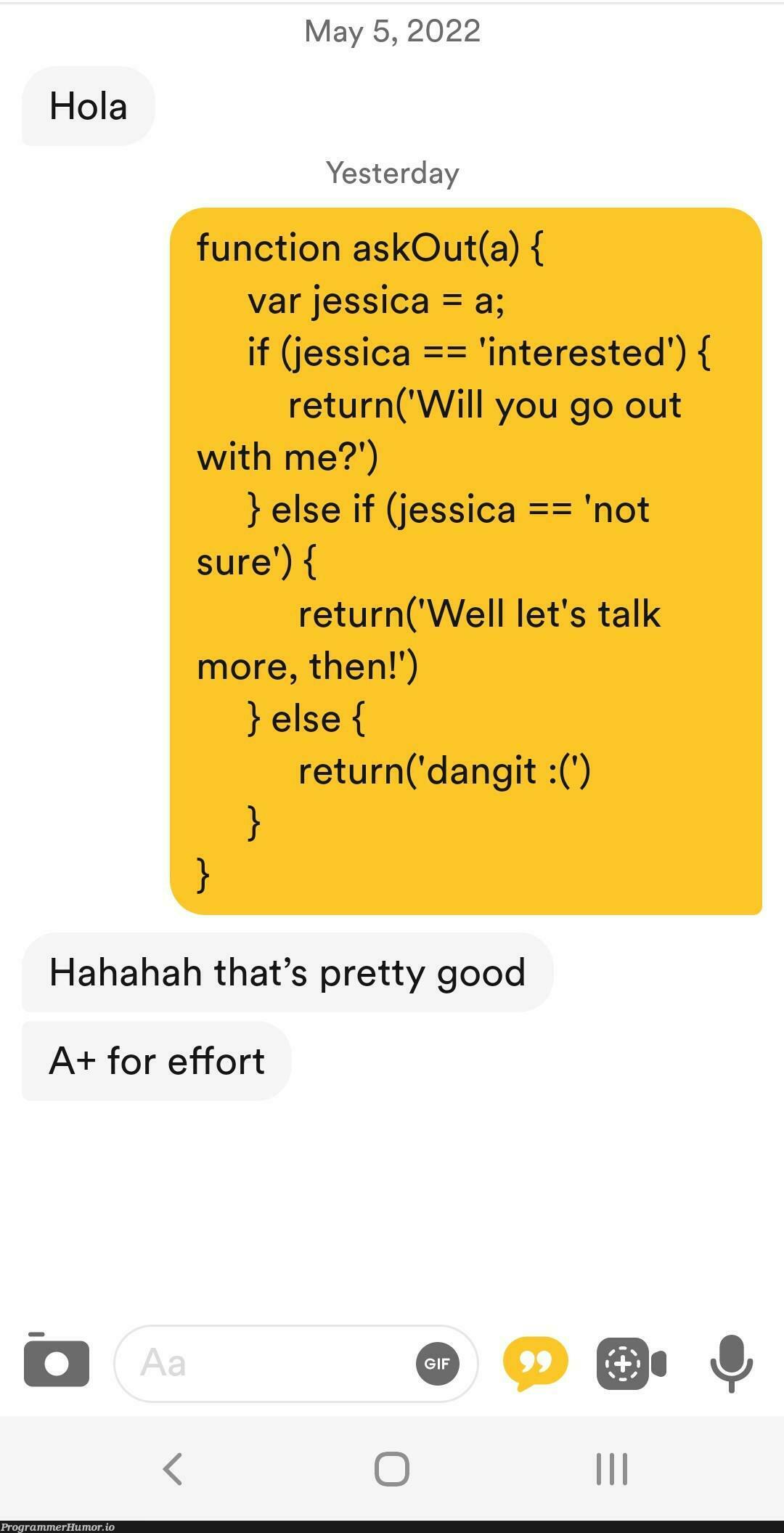 Her bio said she's a front end developer | developer-memes, front end-memes, git-memes, function-memes, rest-memes | ProgrammerHumor.io