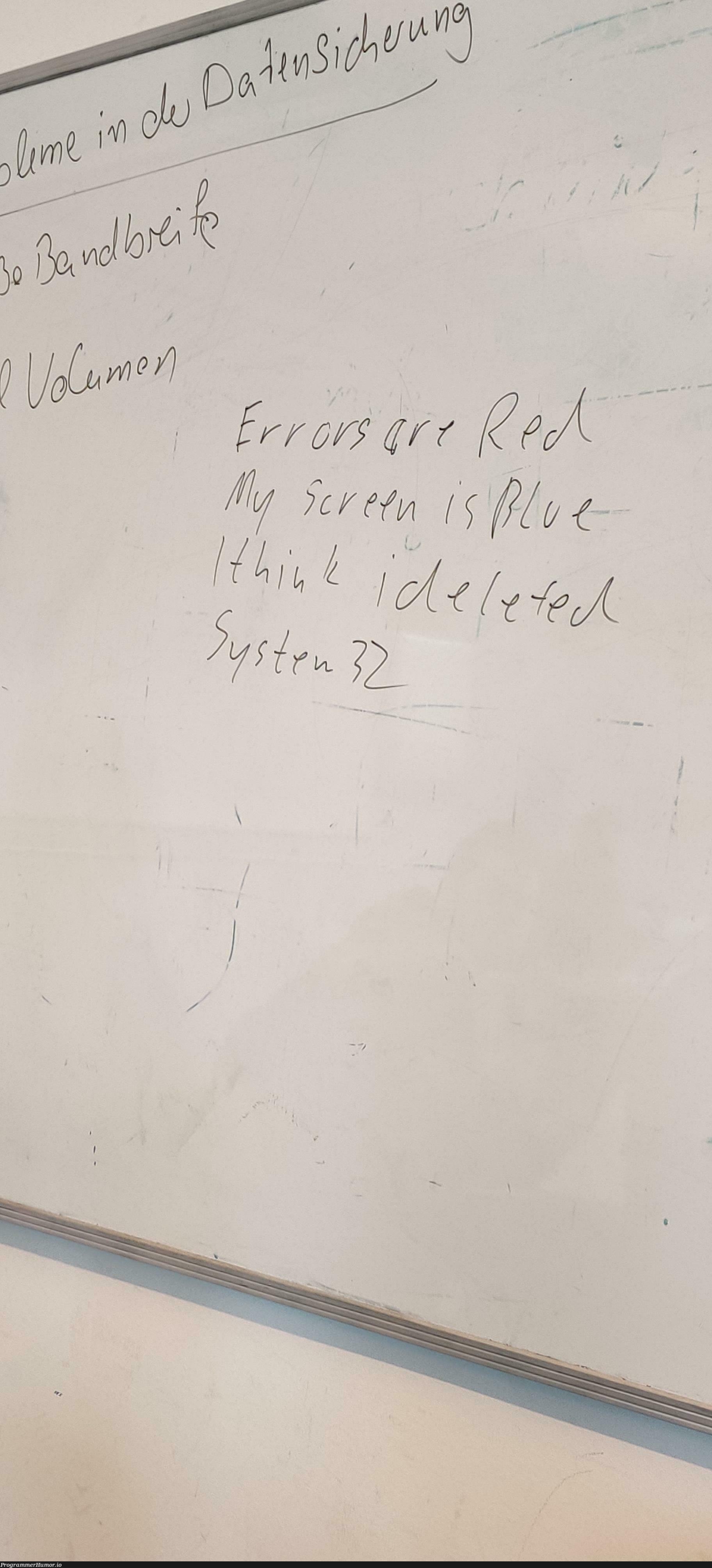 Someone wrote this in my IT class | class-memes, IT-memes | ProgrammerHumor.io