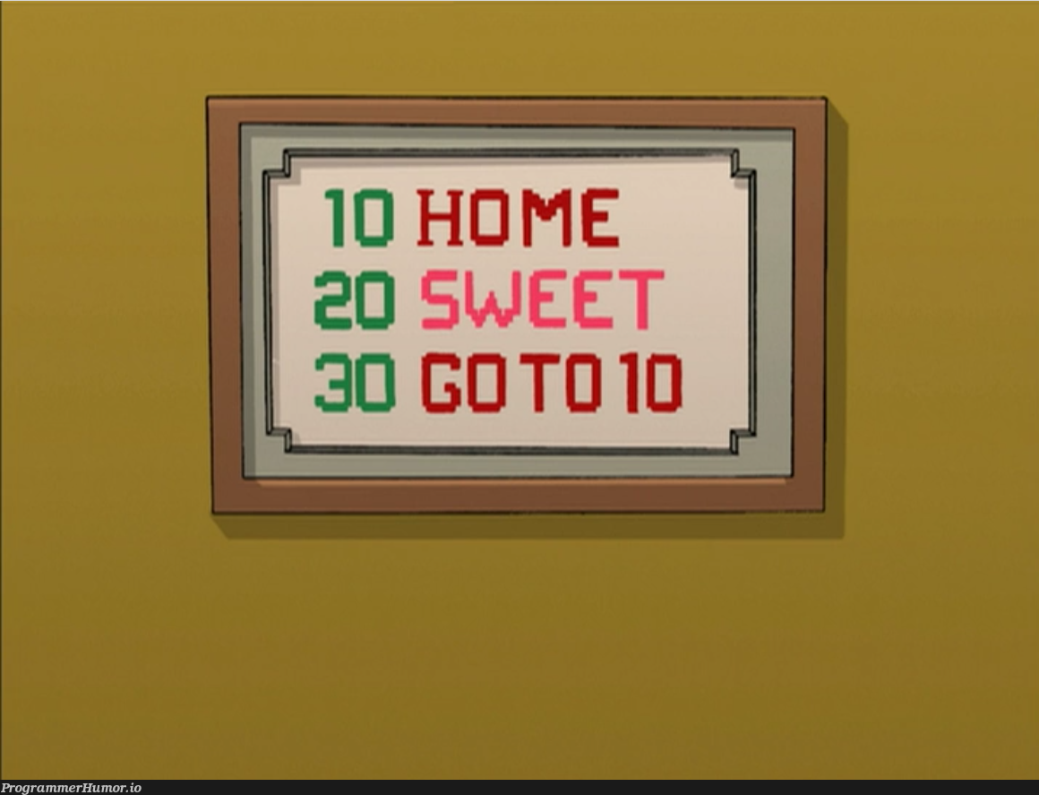 Made me laugh (seen in Futurama S01E03, around 11:35) | ProgrammerHumor.io