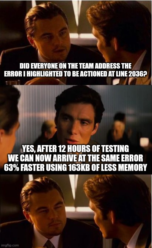 another successful end of week scrum review | ProgrammerHumor.io