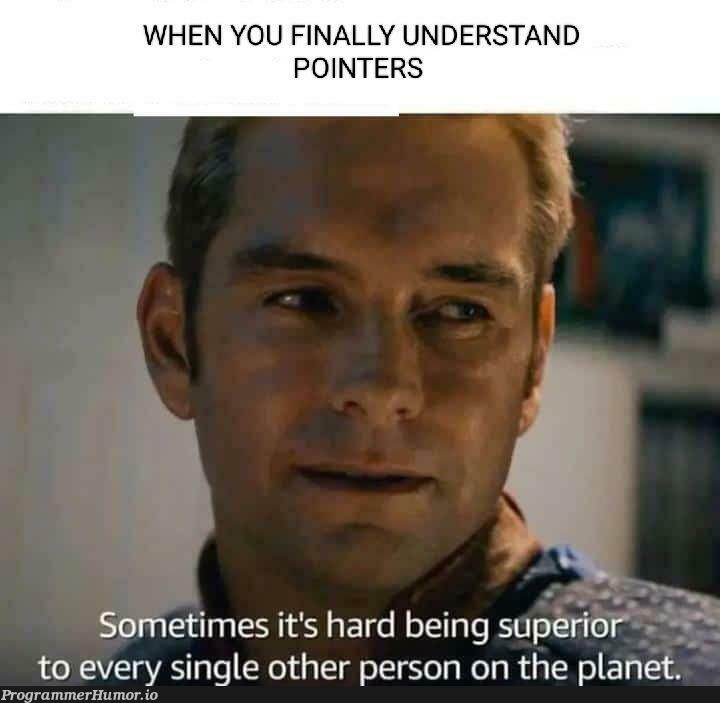 When you finally understand pointers | pointers-memes | ProgrammerHumor.io