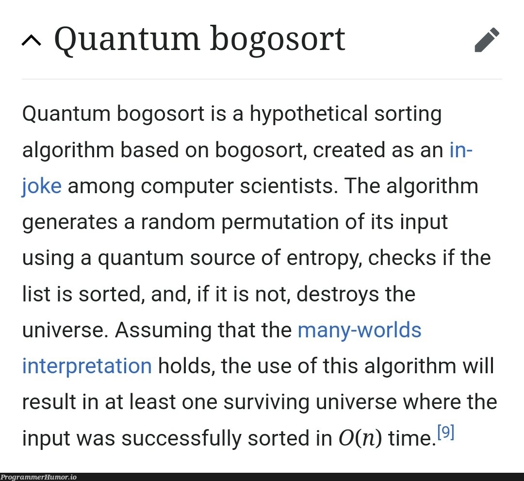 this is funny | computer-memes, random-memes, list-memes, algorithm-memes, sorting-memes, IT-memes | ProgrammerHumor.io
