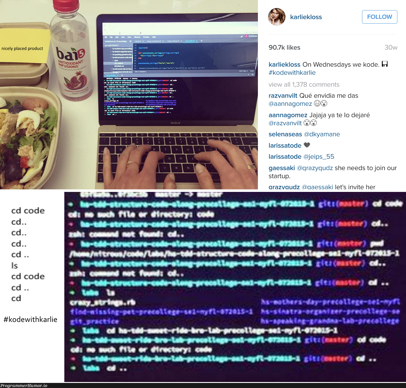Model Karlie Kloss insane coding skills | coding-memes, startup-memes | ProgrammerHumor.io