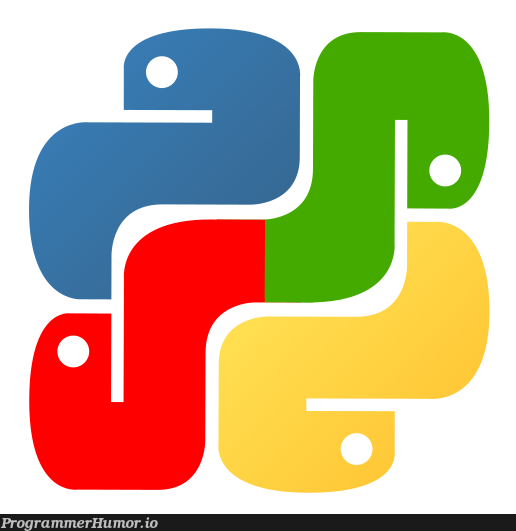 Four-snake python logo, but it's actually clean (aka: if microsoft owned python) | python-memes, microsoft-memes | ProgrammerHumor.io