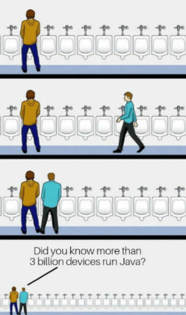 So a Java developer walks into a restroom... | developer-memes, java-memes, rest-memes | ProgrammerHumor.io