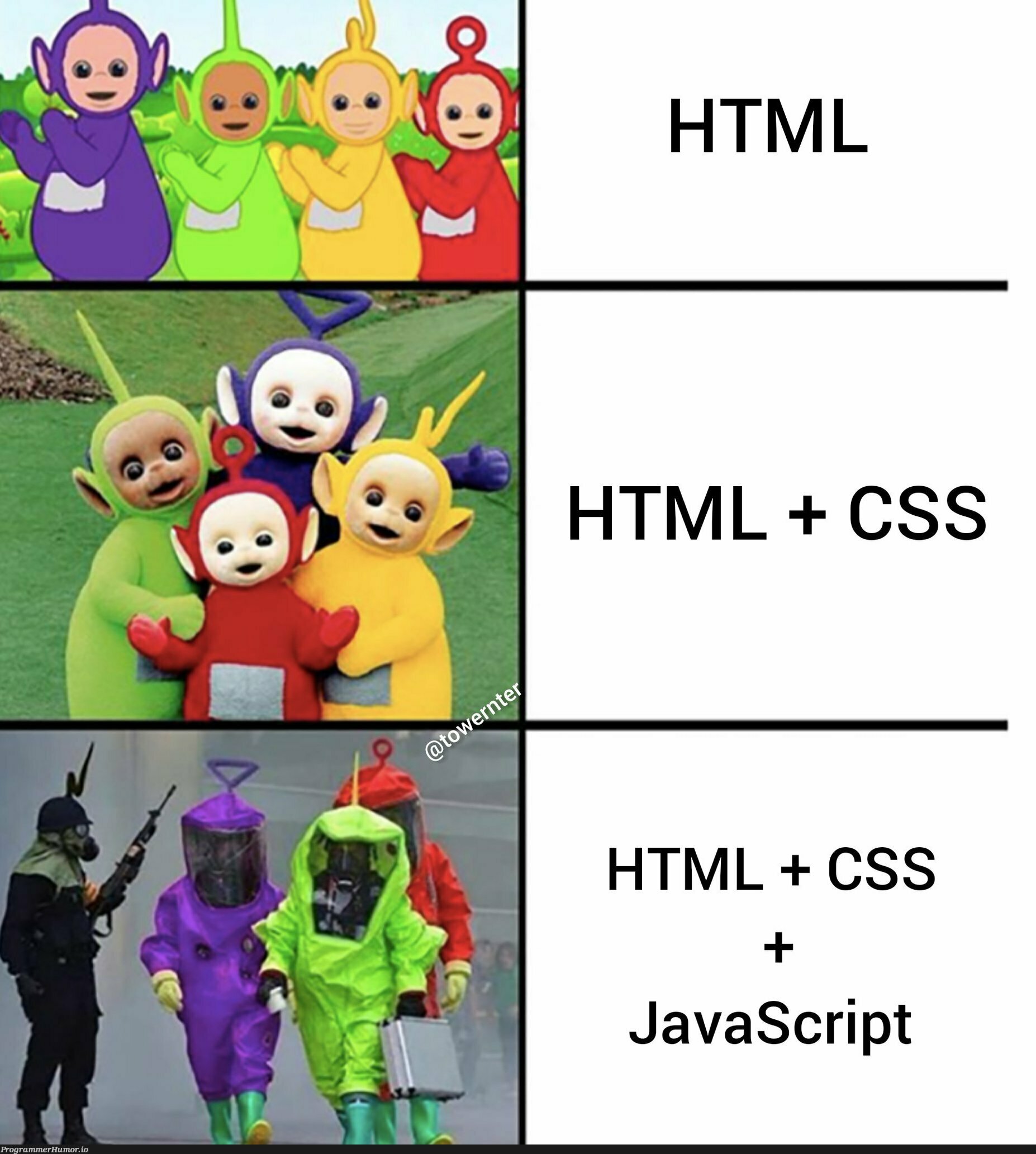 Add some JavaScript | html-memes, css-memes, javascript-memes, java-memes, ML-memes, cs-memes | ProgrammerHumor.io