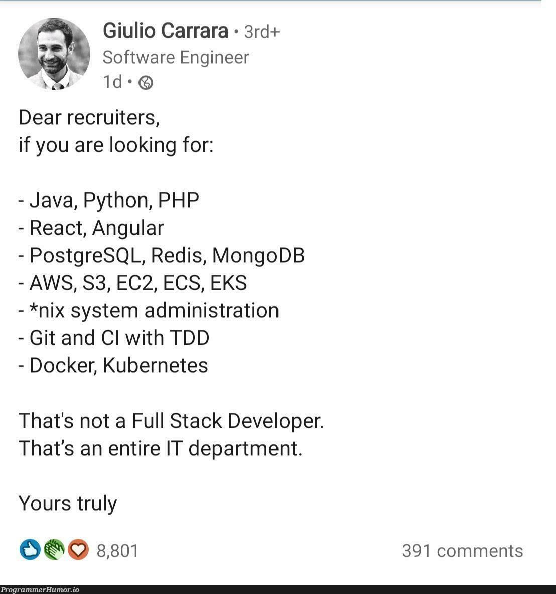 I am the IT department | developer-memes, software-memes, php-memes, java-memes, python-memes, engineer-memes, software engineer-memes, stack-memes, aws-memes, react-memes, git-memes, sql-memes, angular-memes, mongodb-memes, postgresql-memes, docker-memes, recruiters-memes, recruit-memes, mongo-memes, postgres-memes, IT-memes, redis-memes, kubernetes-memes, cs-memes, comment-memes, full stack-memes | ProgrammerHumor.io