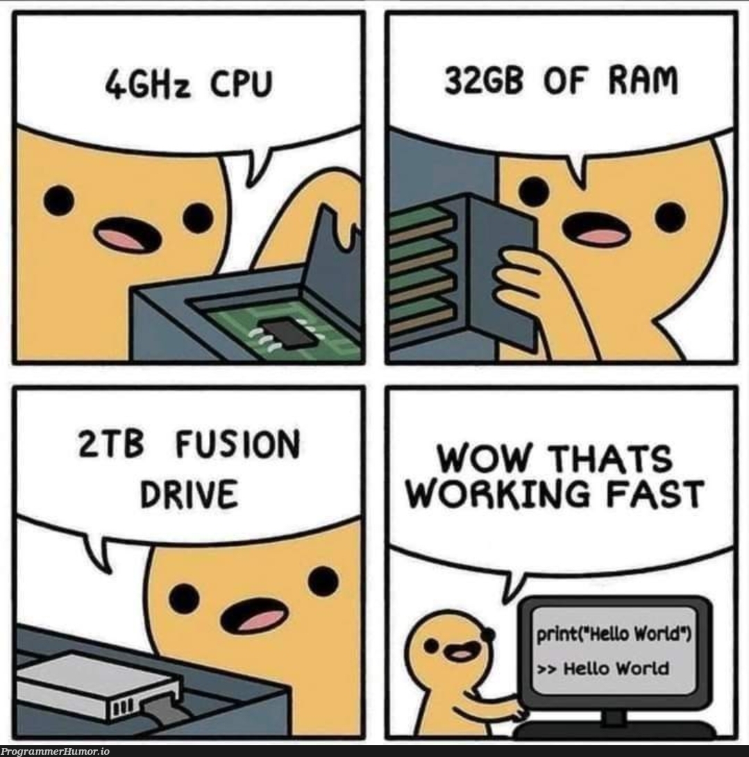 Working fast | ProgrammerHumor.io