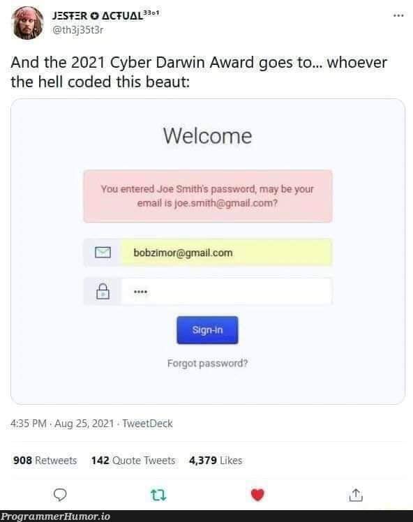 Ha | code-memes, password-memes, email-memes, retweet-memes | ProgrammerHumor.io