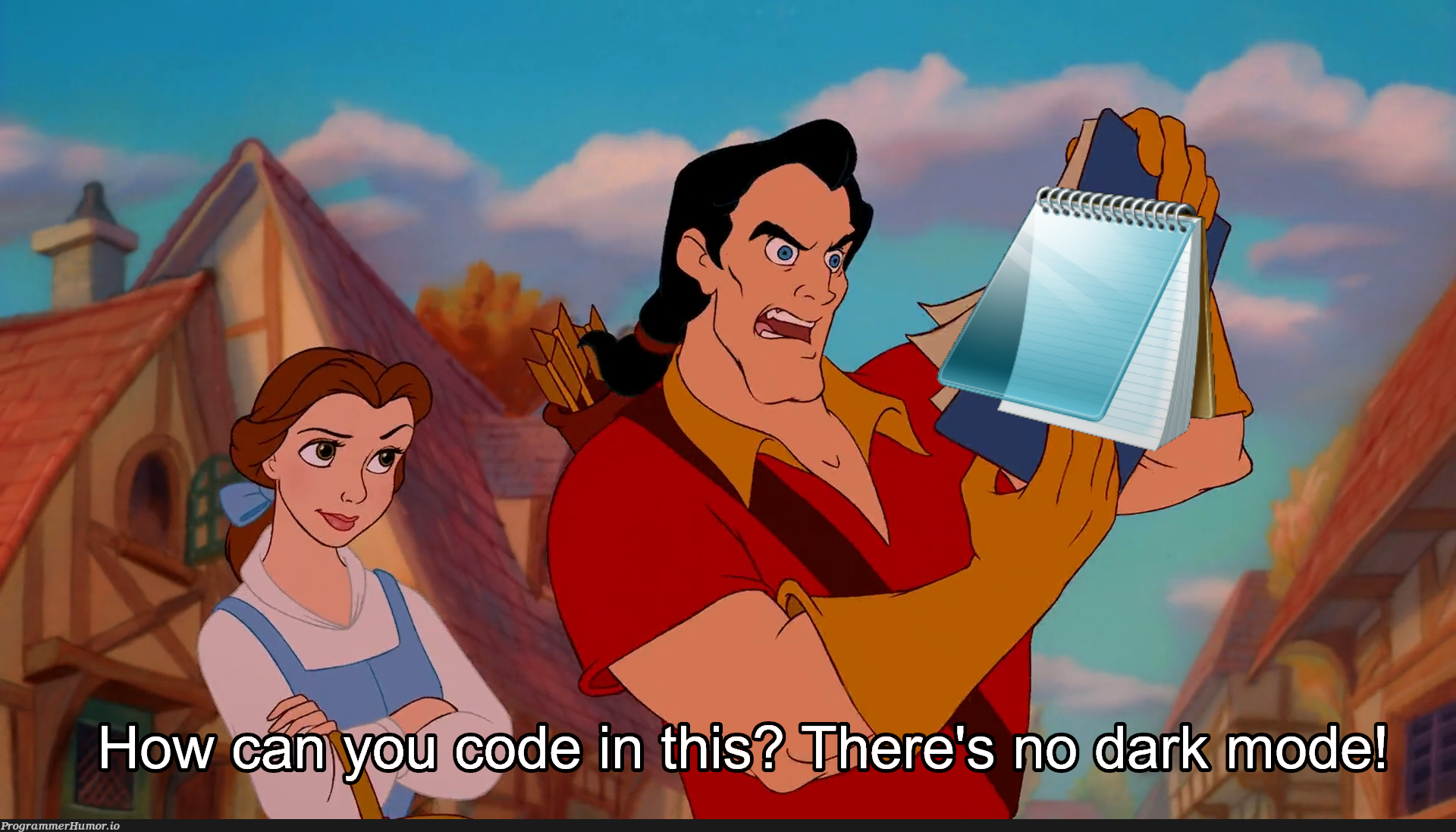 I don't need autocomplete, or color coding, but I do need dark mode. | coding-memes | ProgrammerHumor.io