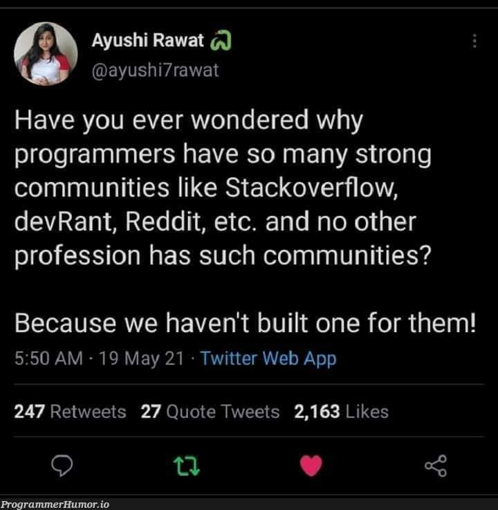 Lol can't deny | programmer-memes, web-memes, stackoverflow-memes, stack-memes, program-memes, overflow-memes, reddit-memes, twitter-memes, retweet-memes | ProgrammerHumor.io