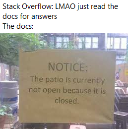 Docs be like, "The unproject function unprojects," with no further info. | stack-memes, stack overflow-memes, function-memes, overflow-memes, cs-memes | ProgrammerHumor.io