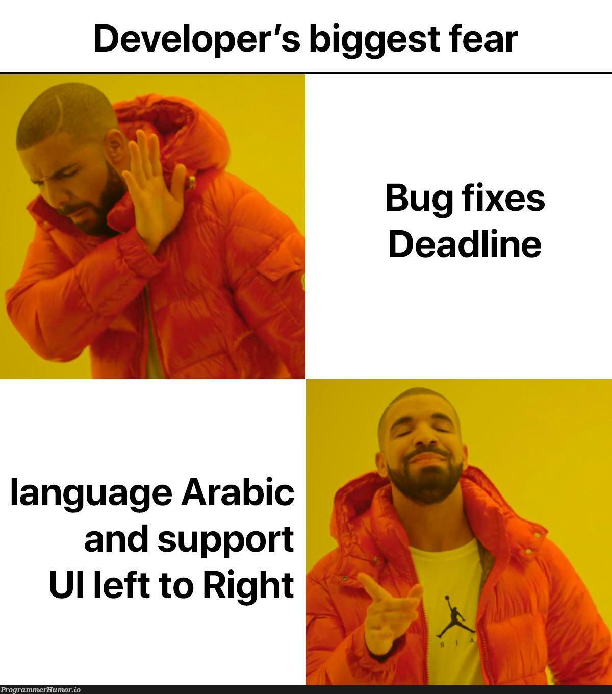 Front-end devs biggest fear | developer-memes, bug-memes, devs-memes, fix-memes, bug fix-memes, language-memes, front-end-memes | ProgrammerHumor.io