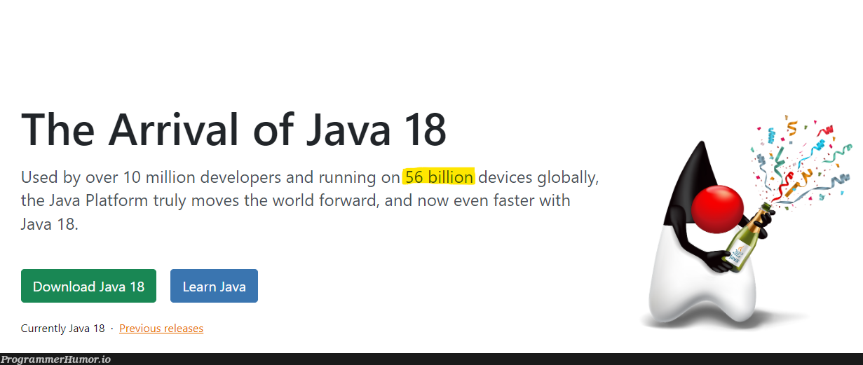 they updated the device count! (and website) | developer-memes, java-memes, web-memes, website-memes, global-memes, date-memes, release-memes | ProgrammerHumor.io