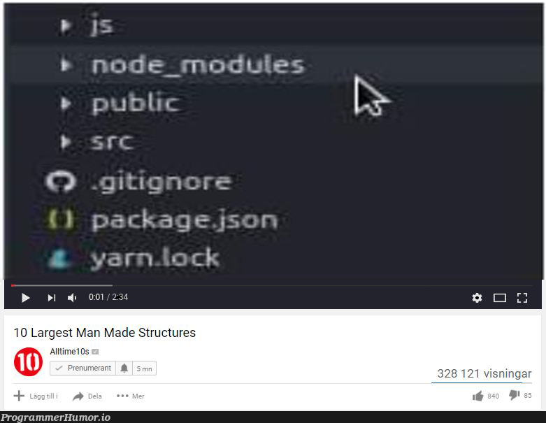 10 Largest Man Made Structures | node-memes, node_modules-memes | ProgrammerHumor.io