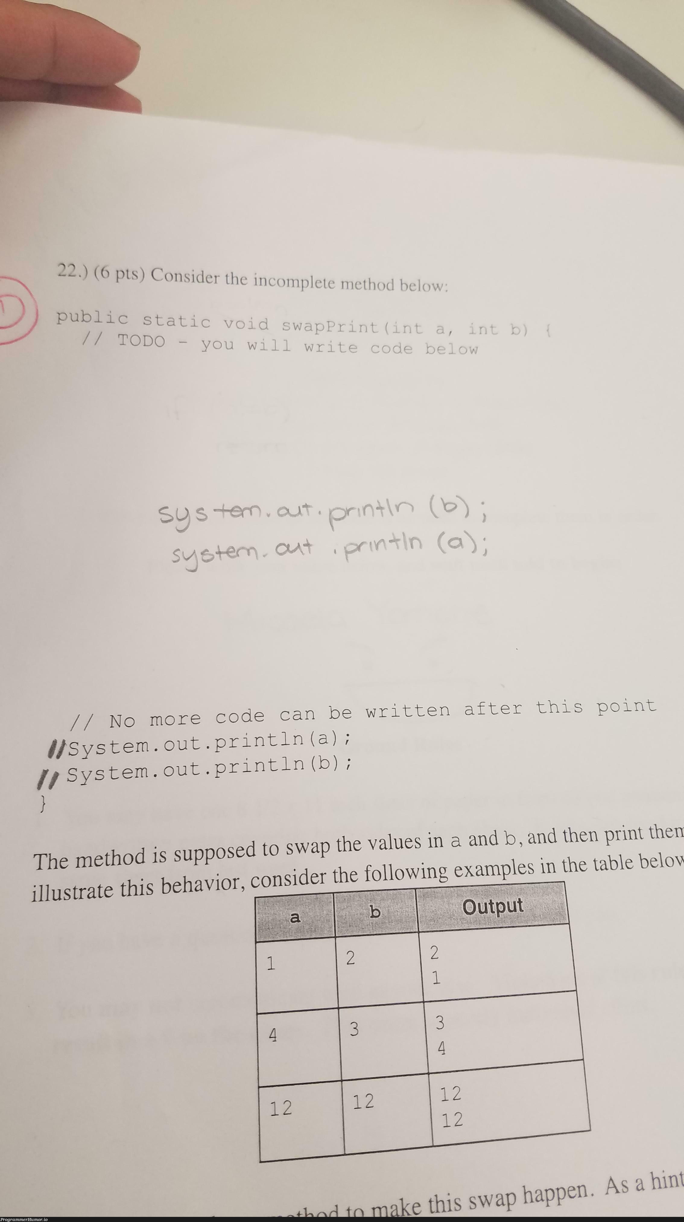 My friend in her first programming class... | programming-memes, code-memes, program-memes, class-memes, ide-memes | ProgrammerHumor.io