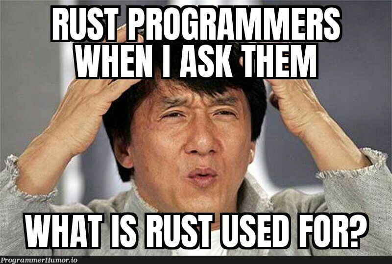 I haven't understood what rust is for | rust-memes | ProgrammerHumor.io