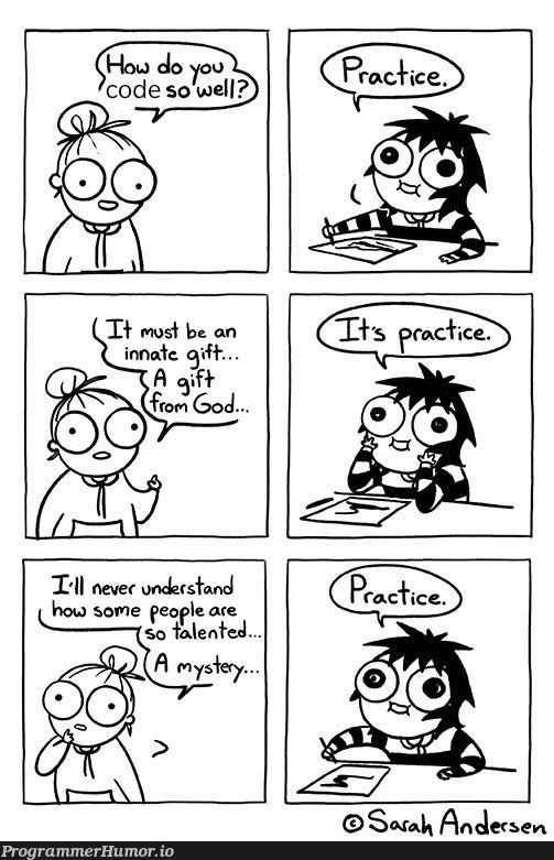 Practice makes a man perfect | code-memes, cs-memes, cse-memes | ProgrammerHumor.io