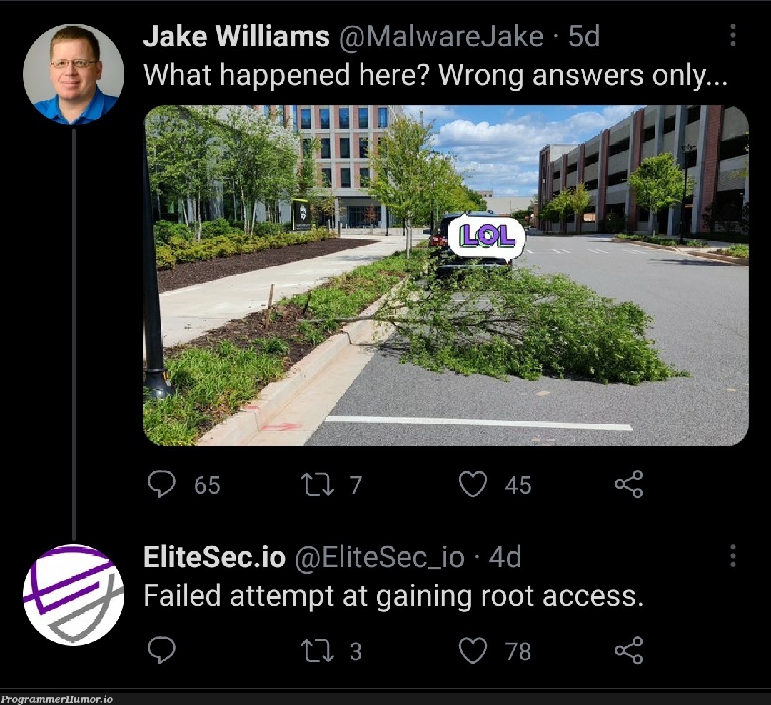 Root access failed. | ProgrammerHumor.io