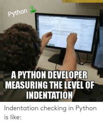 Extremely relatable | python-memes, indentation-memes | ProgrammerHumor.io