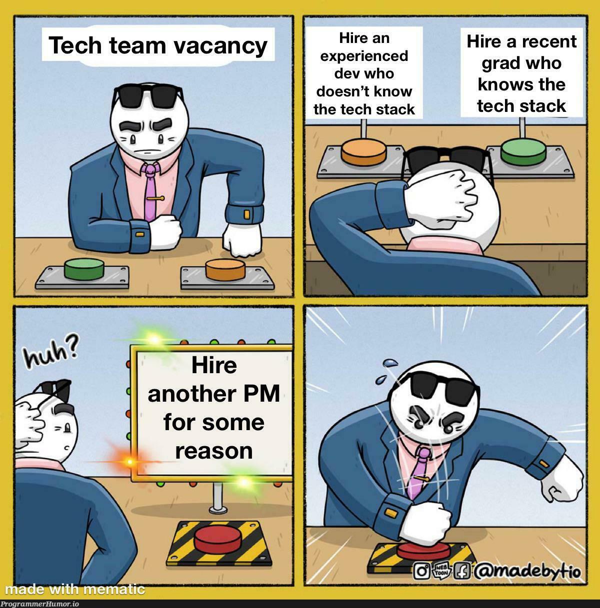 My former employer literally did this 3 times in a year | tech-memes, stack-memes | ProgrammerHumor.io