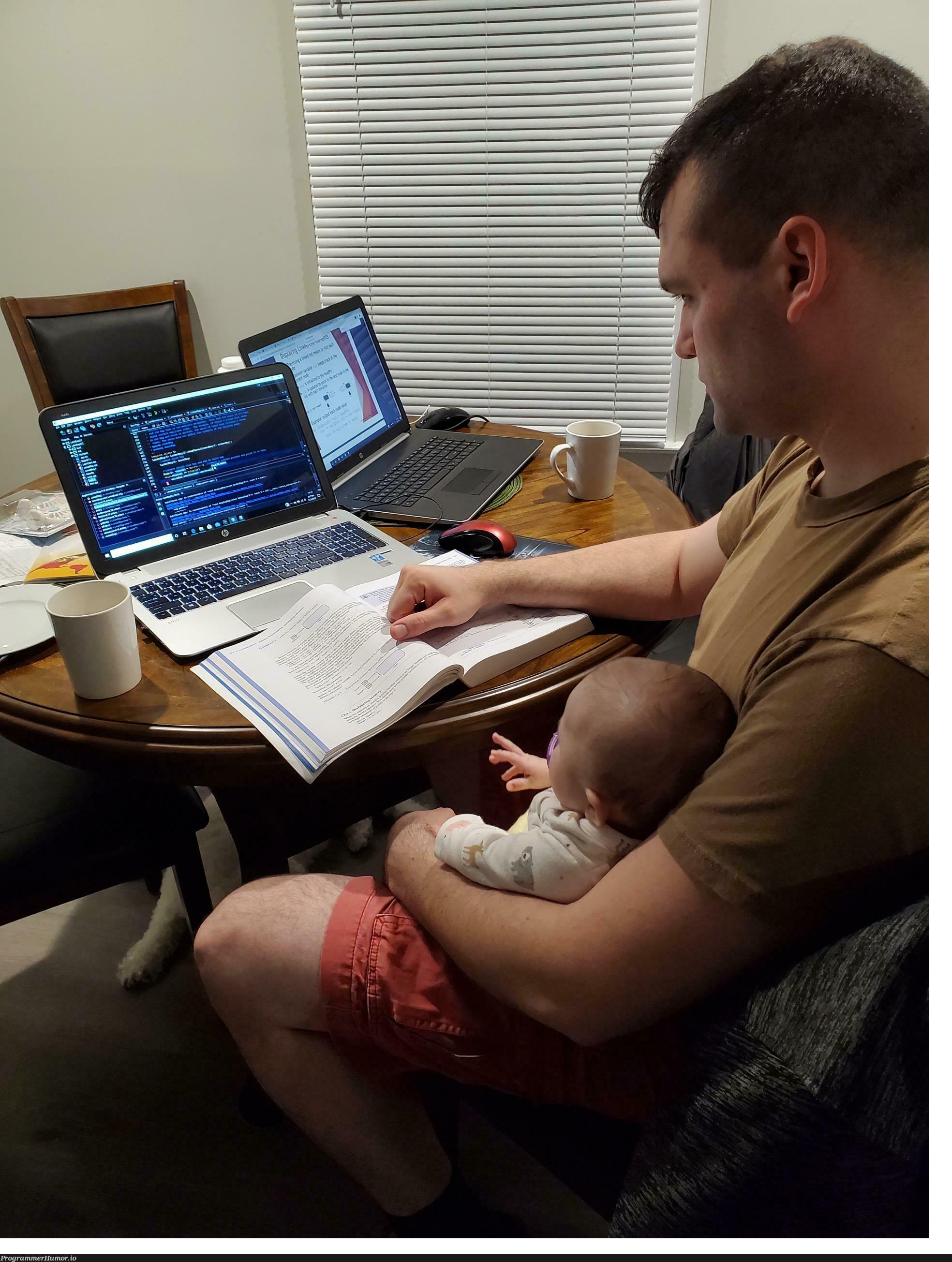 Teaching my 3 month baby girl C++, wanna make sure she gets OOP by the time she talks. | c++-memes, oop-memes | ProgrammerHumor.io