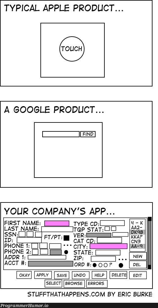 The sad reality of UI | google-memes, errors-memes, apple-memes, error-memes, c-memes, product-memes | ProgrammerHumor.io