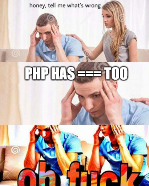 Who added "==="? | ProgrammerHumor.io