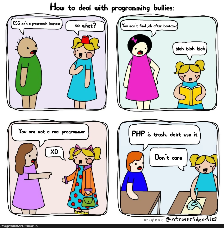 How to deal with programming bullies: | programming-memes, program-memes | ProgrammerHumor.io