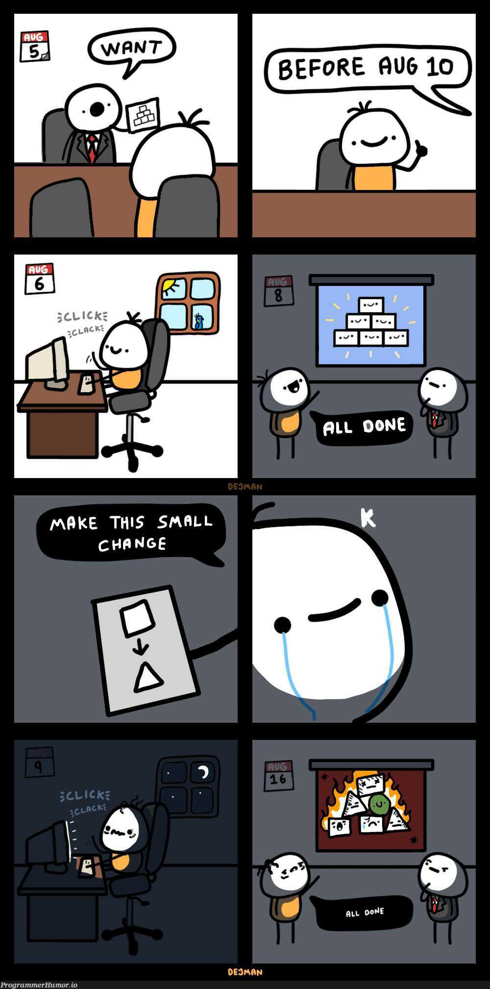 Every single time | ProgrammerHumor.io